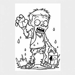 Quảng cáo với một zombie hoạt hình bán chất tẩy rửa để lấy máu