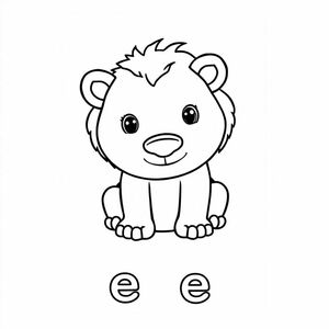front view of a friendly animal that starts with e, and the name of it underneath