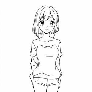  woman, anime/manga style, revealing clothing, [kunstler script]