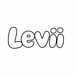 "LEVI" in bubble letters