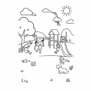 make 5 to 10 colouring page accoriding to this topic "Color Your World: Fun Scenes for Little Artists!"

