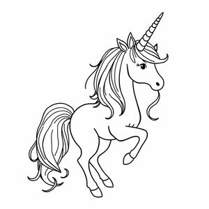 A unicorn with a mane that flows like watercolors