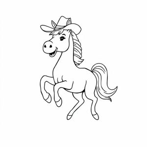 Horse dancing with a cowboy hat...