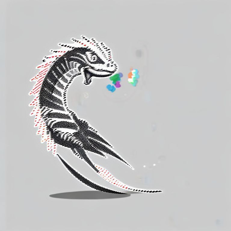 Velociraptor kiểu Chibi ngồi xuống với nụ cười to, thân thiện, thân hình tròn, mắt to, cánh tay nhỏ, nền đơn giản với một vài tảng đá nhỏ và cây cối.