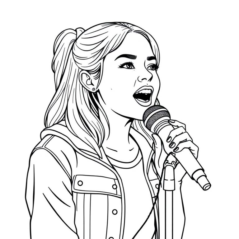 an 18 year old girl singing karoake