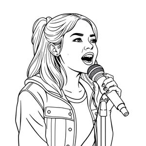 an 18 year old girl singing karoake