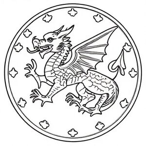 dragon imprinted on a silver coin