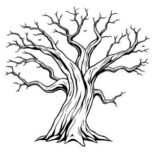 một rừng và linh cẩu dưới gốc cây