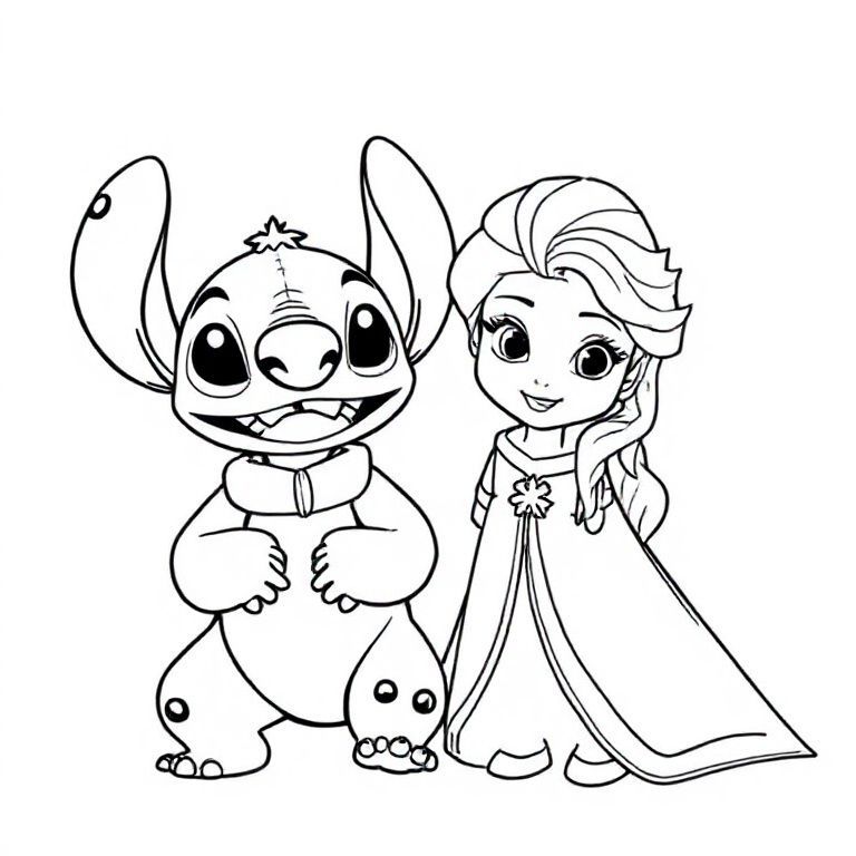 Tôi muốn Stitch ở bên cạnh Elsa