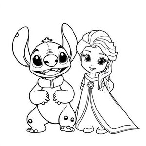 Tôi muốn Stitch ở bên cạnh Elsa