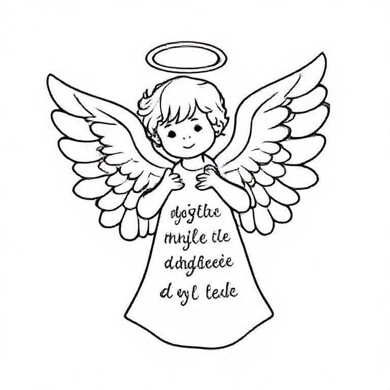 An angel kids friendly with a bible quote