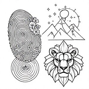 Identity	Psalm 139:14	A large fingerprint with flowers blooming from the lines.
2	Confidence	"Born to stand out."	Bold sneaker (high-top) with graffiti-style patterns.
3	Success	Proverbs 16:3	Mountain peaks with a stencil compass and night stars.
4	Focus	"My focus is a superpower."	Minimalist desk with lightbulb icons & lightning bolts.
5	Peace	Psalm 46:10	Concentric ripple circles with floating lotus petals.
6	Growth	"Mistakes are proof of trying."	A potted monstera plant with growth-chart wall markings.
7	Strength	Philippians 4:13	A lion’s face made entirely of geometric triangle shards.