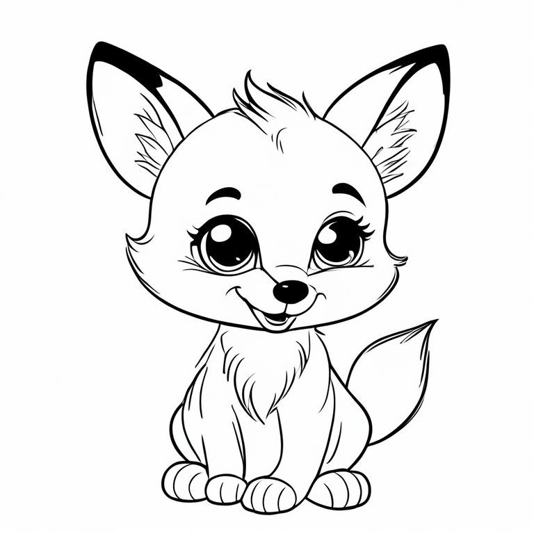 a cute little baby fox