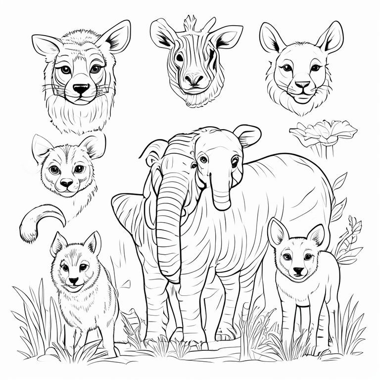 I’ve created a printable kids’ coloring book (All Animals) for ages 3–6 with 20 animal pages in simple line-art style—perfect for coloring