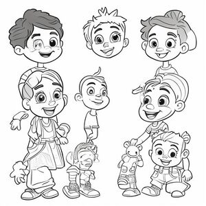 Create 24 coloring images for kids