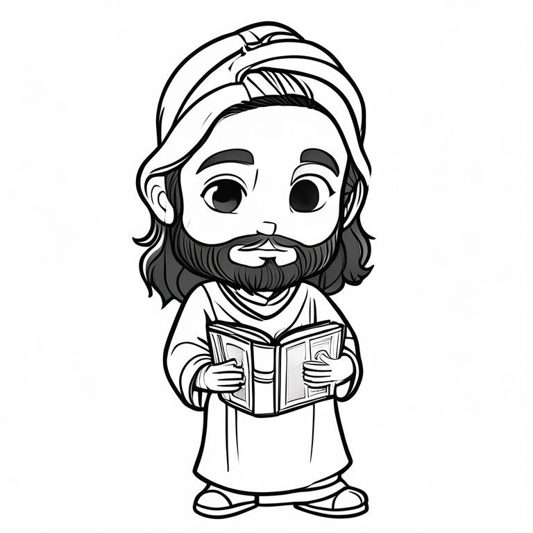 Chúa Giêsu cầm theo phong cách Chibi Kinh thánh
