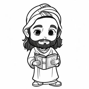 Chúa Giêsu cầm theo phong cách Chibi Kinh thánh
