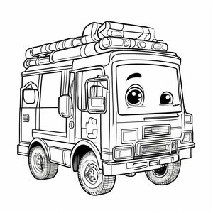 Phong cách xe cứu hỏa Chibi