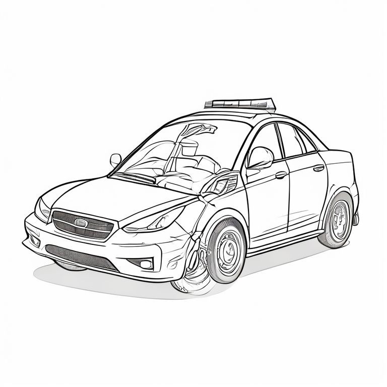 Xe cảnh sát phong cách chibi