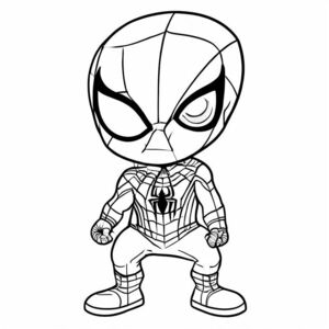 Người nhện phong cách chibi
