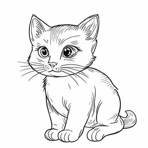 Một con mèo có chữ mèo trên đó để tô màu cho nó