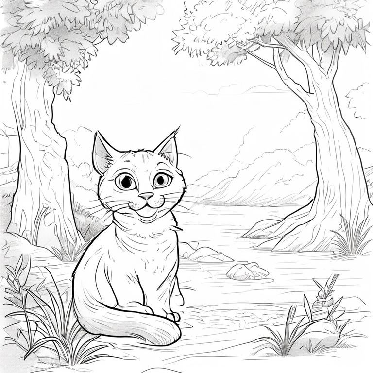 A cat basking in the sun in a Vietnamese village