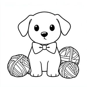 We need to produce a single idea for a coloring page. Prompt: \"Animal\". Must be simple, appropriate for children. Provide plain text only. No explanation, no bullet points, no numbers. Just an idea. So something like \"A playful puppy with a bow tie, surrounded by balls of yarn.\" We should not add numbers or bullet points. Just the idea described in plain text. Let's produce that.
