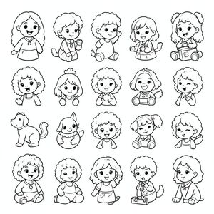 Tạo một cuốn sách tô màu đơn giản gồm 25 hình ảnh cho tôi