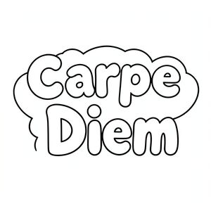 Dòng chữ "Carpe Diem" được viết trên mây