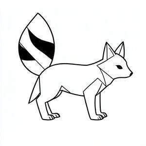 ** Lời nhắc tạo hình ảnh hoạt động: **

"Tạo một trang tô màu đen trắng có độ chi tiết cao, thang độ xám có một con vật cách điệu duy nhất. Đối tượng là một đại diện hình học đơn giản của một con cáo - ba sọc đen và trắng riêng biệt, hơi dài, tạo thành một cái đuôi cong. Cơ thể của con cáo bao gồm một loạt các đoạn đường màu đen rõ ràng, được xác định chính xác, tạo ra một đường viền tương phản rõ rệt. Khoảng trắng tối thiểu - không đổ bóng, không màu sắc - chỉ tập trung vào sự sắp xếp hình học của các đường và hình dạng. Nhắm đến mức độ rõ ràng và chi tiết cao, lý tưởng cho một cuốn sách tô màu dành cho trẻ em.