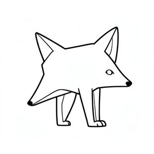 ** Lời nhắc: **

Tạo một trang tô màu đen trắng có độ chi tiết cao có một con vật cách điệu duy nhất. Đối tượng là một con cáo tối giản, được miêu tả chỉ thông qua các đường nét rõ ràng, chính xác và hình dạng hình học. Tập trung vào một con cáo có mõm hơi dài, rõ ràng và đầu hình tam giác đơn giản. Sử dụng bảng màu đen trắng rõ ràng, có độ tương phản cao.  Sử dụng khoảng trắng cực kỳ tối thiểu - không có độ dốc, đổ bóng hoặc màu sắc. Tính thẩm mỹ tổng thể phải sạch sẽ, sắc nét và gợi lên cảm giác minh họa cổ điển.  Nhấn mạnh vào việc xây dựng đường nét chính xác và không gian âm.  Kết quả: Đen trắng, minh họa động vật đơn, chi tiết tối thiểu.