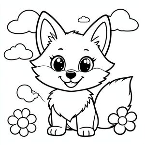 Được rồi, đây là lời nhắc:

** Lời nhắc: ** "Tạo một trang tô màu rực rỡ và vui vẻ! Hãy tưởng tượng một con cáo lông tơ nhỏ với đôi mắt to lấp lánh và nụ cười rạng rỡ, hạnh phúc.  Sử dụng các đường đen trắng dày, đậm để tạo cảm giác vui tươi, hơi hỗn loạn. Bao gồm các hình dạng tròn, đơn giản - mũi, tai và bàn chân nhỏ - để xây dựng một nhân vật động vật dễ thương. Rải một vài đám mây mềm mại ở hậu cảnh và một bông hoa rực rỡ gần đó. Tâm trạng tổng thể nên lạc quan và vui vẻ - một cảm giác vui vẻ thuần khiết!"