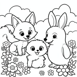 Được rồi, đây là lời nhắc:

** Lời nhắc trang màu: "Sinh vật nhỏ hạnh phúc" **

Tạo một trang tô màu đen trắng rực rỡ có một nhóm động vật lông tơ, đáng yêu - có thể là cáo, thỏ hoặc chim cánh cụt!  **Tập trung vào những đường dày, đậm ghi lại chuyển động và tính cách của chúng.** Mỗi con vật nên có đôi mắt to, biểu cảm và nụ cười vui vẻ.  Bao gồm các hình dạng đơn giản - hình tròn, hình vuông và hình tam giác - để xây dựng một khung cảnh hay thay đổi.  Nền nhẹ nhàng, hơi mờ của những đám mây mịn màng và những bông hoa nở rộ sẽ làm tăng tâm trạng vui vẻ.  Hãy biến đây thành một bức tranh mà những đứa trẻ sẽ YÊU THÍCH!