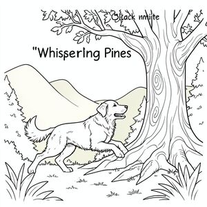 "Tranh tô màu đen trắng - 'Whispering Pines'"

Tạo một hình minh họa kỳ lạ về một chú chó săn vàng, đang sải chân, nhảy qua một khu rừng ngập tràn ánh nắng. đang đối mặt với một cây sồi cổ thụ khổng lồ với vỏ cây xoáy.  Tập trung vào nghệ thuật đường nét sắc nét, sạch sẽ - bộ lông của phải chi tiết nhưng không quá chân thực.  Hậu cảnh là một dãy núi trập trùng, sương mù, bị che khuất một phần bởi một làn sương mù dịu nhẹ.  Sử dụng bảng màu hơi tắt - hãy nghĩ đến màu nâu đỏ và xanh lá cây nhạt. Nhấn mạnh cảm giác vui vẻ yên tĩnh và chuyển động nhẹ nhàng. Nhắm đến một chất lượng hoài cổ, hơi mơ mộng."