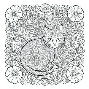 Tạo ra một hình minh họa đen trắng có độ chi tiết cao về một con mèo. Trọng tâm chính là một mẫu zentangle phức tạp, đan xen chiếm ưu thế trong bố cục. Mẫu nên kết hợp các hình dạng chồng lên nhau và các họa tiết nhỏ, lặp lại, tạo cảm giác có chiều sâu và sự thú vị về thị giác. Bao gồm một yếu tố mandala được đặt cẩn thận - một hình tròn lặp đi lặp lại với các gradient tinh tế và các nút được kết nối với nhau - được tích hợp tinh tế trong zentangle. Sử dụng các đường viền hoa trang trí - cách điệu, hình dạng hoa hơi trừu tượng - được sắp xếp xung quanh con mèo và bên trong zentangle, thêm một lớp kết cấu và độ phức tạp về thị giác. Mỗi yếu tố phải có các đường nét cực kỳ mịn, sắc nét và hơi góc cạnh - hãy nghĩ đến các chi tiết được vẽ tỉ mỉ - tạo cảm giác rõ ràng và sắc nét đặc biệt. Tâm trạng tổng thể phải thanh thản và hơi bí ẩn. Con mèo được đặt hơi lệch tâm, với một đường cong nhẹ nhàng trên cơ thể, nhấn mạnh sự tương tác năng động của các hoa văn. Giới hạn bảng màu ở màu đen trắng đơn sắc, nhấn mạnh độ tương phản và chiều sâu. Không có từ, văn bản, thư pháp, màu sắc hoặc tô màu đặc. Chỉ tập trung vào việc tạo ra thiết kế dựa trên đường nét phức tạp. Nhấn mạnh vào các đường nhiều lớp và bóng mờ tinh tế để xây dựng độ phức tạp của thị giác. Tính thẩm mỹ tổng thể nên tinh tế và tinh tế.  ---  Hãy cho tôi biết nếu bạn muốn bất kỳ điều chỉnh nào đối với lời nhắc!, trang tô màu đen trắng, phong cách lowbook, nghệ thuật đường nét, đơn sắc, không màu, không đổ bóng, không xám, không tô màu, nền trắng, chỉ phác thảo