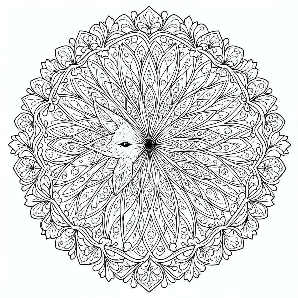 Tạo một hình minh họa đen trắng có độ chi tiết cao về một [Chỉ định động vật - ví dụ: cáo, chim ruồi, cú]. Trọng tâm chính là các mẫu Zentangle phức tạp, uyển chuyển tỏa ra ngoài từ tiêu điểm trung tâm. Các mẫu nên kết hợp các yếu tố viền hoa tinh tế, chồng lên nhau - hãy nghĩ đến hình dạng dây leo và cánh hoa cách điệu - kéo dài một cách hữu cơ xung quanh hình dạng của con vật. Các hình dạng lấy cảm hứng từ mạn đà la tinh tế, lặp đi lặp lại nên được tích hợp vào nền - các họa tiết nhỏ, hình tròn và vuông - lặp lại hình dạng của con vật một cách tinh tế. Hình bóng của con vật nên được xác định một cách tinh tế bởi các hoa văn, tạo cảm giác về chiều sâu và chuyển động. Sử dụng các đường nét đặc biệt mịn, sắc nét - độ dày khoảng 2-3mm - trên toàn bộ bề mặt. Chú ý tỉ mỉ đến từng chi tiết - các đường nhỏ, chồng lên nhau rất quan trọng đối với thẩm mỹ tổng thể. Các yếu tố viền hoa nên được hiển thị tỉ mỉ với một chút thay đổi về độ dày và độ mờ của đường để gợi ý kết cấu. Màu sắc * không * bao gồm. Nhấn mạnh vào thẩm mỹ sạch sẽ, có độ tương phản cao và được xác định rõ ràng - cảm giác phức tạp yên bình, thiền định. Hình ảnh tổng thể phải có cảm giác hữu cơ và hơi siêu thực. Hãy nghĩ đến sự phức tạp hình học với sự nở rộ hữu cơ.  **Cụ thể:**  * **Tiêu điểm động vật:** [Chỉ định động vật – ví dụ: cáo] * **Phong cách Zentangle:** Các hoa văn rất chi tiết, uyển chuyển. * **Đường viền hoa:** Hình dạng dây leo và cánh hoa cách điệu. * **Chi tiết dòng: ** Độ dày đường 2-3mm. * ** Không có màu: ** Không có văn bản, từ, thư pháp, màu sắc hoặc tô đặc. * **Tâm trạng: ** Yên bình, thiền định, hơi siêu thực, phức tạp hữu cơ.   ---  Để giúp tôi tinh chỉnh điều này hơn nữa, bạn có thể cho tôi biết:  * Bạn đang hình dung loại động vật nào? (ví dụ: một giống cụ thể, sinh vật tưởng tượng?) * Có bảng màu cụ thể nào bạn muốn thấy được sử dụng không?, tranh tô màu đen trắng, phong cách lowbook, nghệ thuật đường nét, đơn sắc, không màu, không đổ bóng, không xám, không tô màu, nền trắng, chỉ phác thảo