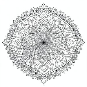 Tạo một trang tô màu đen trắng có độ chi tiết cao và phức tạp mô tả một con vật. Con vật nên được định giữa, nhưng không được xác định cứng nhắc. Trọng tâm chính là tạo ra các mô hình zentangle phức tạp, chồng lên nhau tỏa ra ngoài từ một điểm trung tâm.  Bao gồm một thiết kế giống như mạn đà la tinh tế - hãy nghĩ đến các hình dạng hình học lặp đi lặp lại và các yếu tố hoa cách điệu - được phủ lên một cách tinh tế trong hình dạng của con vật.  Các đường viền hoa nên tinh tế và được xây dựng bằng cách sử dụng các đường mảnh, liên tục, tạo cảm giác có chiều sâu.  Các chi tiết đường nét nhỏ - đặc biệt là dòng chảy của các đường - là rất quan trọng.  Ấn tượng tổng thể nên là một trong những sáng tạo tỉ mỉ, gần như thiền định.  Hình dạng của con vật nên được đơn giản hóa để cho phép sự phức tạp thị giác tối đa trong các mẫu.  Không được phép viết văn bản, từ, thư pháp, màu sắc hoặc tô đặc.  Hình ảnh phải hoàn toàn bao gồm các đường nét chính xác, không bị đứt gãy.  Nhấn mạnh vào các đường nét sắc nét, sạch sẽ và cảm giác cân bằng thị giác.  Hãy nghĩ về một hình ảnh thu nhỏ, rất chi tiết và gần như thôi miên của con vật.

---

Hãy cho tôi biết nếu bạn muốn tôi tinh chỉnh điều này thêm!, tranh tô màu đen trắng, phong cách lowbook, nghệ thuật đường nét, đơn sắc, không màu, không đổ bóng, không xám, không tô màu, nền trắng, chỉ phác thảo, phong cách vector, thiết kế phẳng, 2d