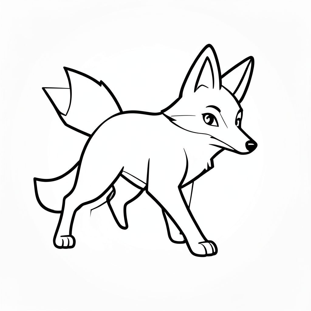 ** Chủ đề: ** Động vật - Một con cáo cách điệu, ở giữa.  Tập trung vào một tư thế năng động, hơi tò mò - hơi quay đầu, một chân hơi về phía trước.  Con vật nên được thể hiện với cảm giác chuyển động và hình dạng, không phải chi tiết.

** Phong cách: ** Nghệ thuật vector - Đường nét đậm, rõ ràng, chính xác và tối giản.  Nhấn mạnh vào sự tương phản rõ rệt giữa và .  Nền trắng với một gradient tinh tế, hơi dốc để tăng cường sự tách biệt trực quan.  Hình minh họa nên sử dụng một trọng lượng đường màu đen duy nhất, mạnh mẽ.  Tránh bất kỳ bóng râm tinh tế nào hoặc.

**Chi tiết:** Con vật nên được vẽ tập trung vào hình dạng và hình dạng tổng thể - tránh các chi tiết phức tạp.  Đường viền phải được xác định rõ ràng và tách biệt với nền.  Các hình dạng hình học (hình tam giác, hình chữ nhật) được tích hợp tinh tế trong đường viền để tăng thêm sự thú vị về mặt thị giác mà không bị phân tâm.  Giữ tỷ lệ của con vật chính xác và dễ chịu - một hình dạng cáo cổ điển, hơi thanh lịch.  Bảng màu hạn chế - chủ yếu là đen và trắng.  Gradient nền phải rất tinh tế.

** Mục tiêu tổng thể: ** Tạo ra một bản vẽ đường thẳng có tác động cao, bắt mắt trực quan, có thể nhận biết ngay lập tức và dễ dàng tô màu.  Điểm nhấn là sự thể hiện hình học, sạch sẽ của chính hình dạng động vật.

---

Hãy cho tôi biết nếu bạn muốn tôi tinh chỉnh điều này thêm!, tranh tô màu đen trắng, phong cách lowbook, nghệ thuật đường nét, đơn sắc, không màu, không đổ bóng, không xám, không tô màu, nền trắng, chỉ phác thảo, phong cách vector, thiết kế phẳng, 2d