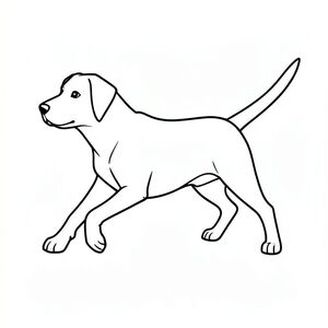 Tạo một hình minh họa vector của một cách điệu. Trọng tâm chính là nghệ thuật đường nét đen trắng sạch sẽ. nên được miêu tả trong một tư thế năng động, hơi góc - hãy nghĩ đến tư thế nghiêng về phía trước, truyền tải cảm giác chuyển động. Cơ thể của chó phải gần như hình tam giác, với một đường cong nhẹ đến cột sống.  Đầu phải hơi dài và biểu cảm.  Đường viền phải đặc biệt chính xác và khác biệt - các đường nét được xác định rõ ràng, không có độ dốc hoặc bóng mờ tinh tế. Hệ cơ bắp của nên được ngụ ý một cách tinh tế thông qua các đường nét, tránh bất kỳ chi tiết trực quan nào.  Duy trì độ tương phản cao giữa các đường màu đen và nền trắng. Nền phải là một không gian hoàn toàn trắng, liền mạch.  Tập trung vào hình dáng cân đối, dễ chịu - hình dạng của phải dễ nhận biết rõ ràng và thẩm mỹ.  Hình ảnh nên được làm phẳng - không tô đặc, không đổ bóng, không, chỉ rõ ràng, chính xác.  Nhấn mạnh vào tính thẩm mỹ tối giản.  Hãy nghĩ đến 'minh họa chó tối giản'.

**Những cân nhắc chính cho phong cách nghệ thuật vector:**

* ** Đường nét sắc nét: ** Hoàn toàn quan trọng.
* **Hình dạng hình học:** Hình dạng của chủ yếu nên được xác định bằng các hình dạng hình học đơn giản (hình tam giác, hình chữ nhật, v.v.).
* **Chi tiết hạn chế: ** Tránh bất kỳ bóng mờ tinh tế nào hoặc .
* **Tính liền mạch:** Nền trắng phải là một bề mặt liền mạch, liên tục.

---

Hãy cho tôi biết nếu bạn muốn tôi tinh chỉnh điều này thêm!, tranh tô màu đen trắng, phong cách lowbook, nghệ thuật đường nét, đơn sắc, không màu, không đổ bóng, không xám, không tô màu, nền trắng, chỉ phác thảo, phong cách vector, thiết kế phẳng, 2d