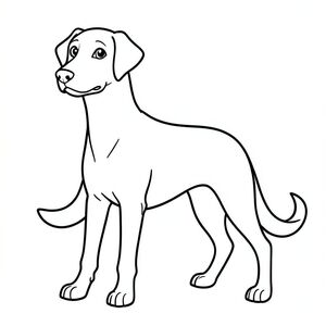 Đen và trắng. Một hình dạng răng nanh cách điệu, hơi thuôn dài chiếm ưu thế ở trung tâm. Đường viền được xác định rõ ràng, tạo cảm giác nặng nề và sự hiện diện. Đầu thuôn dài, với đường cong nhẹ nhàng đến đường viền hàm. Mõm được xác định một cách tinh tế, gợi ý một biểu cảm nhẹ nhàng. Đôi mắt to và tròn, nằm trên đỉnh đầu một chút. Mũi là một hình tam giác đơn giản. Hàm dưới có góc cạnh tinh tế, tạo thành một đường cong nhẹ. Chân nghiêng xuống dưới, tạo thành một đế đơn giản, ổn định. Đuôi dài và hơi cong, kéo dài từ phía sau cơ thể. Hình thức tổng thể đơn giản, thanh lịch và cân bằng. Công việc đường nét chính xác và được kiểm soát, tạo cảm giác có chiều sâu mạnh mẽ. Các đường viền được xác định rõ ràng, nhấn mạnh hình dạng của con vật. Đường viền mượt mà và liên tục. Bối cảnh là một không gian vững chắc, trung tính. Hình ảnh được trình bày ở định dạng độ phân giải cao, đảm bảo chi tiết đặc biệt., trang tô màu đen trắng, phong cách lowbook, nghệ thuật đường nét, đơn sắc, không màu, không đổ bóng, không xám, không tô màu, nền trắng, chỉ phác thảo, phong cách vector, thiết kế phẳng, 2d