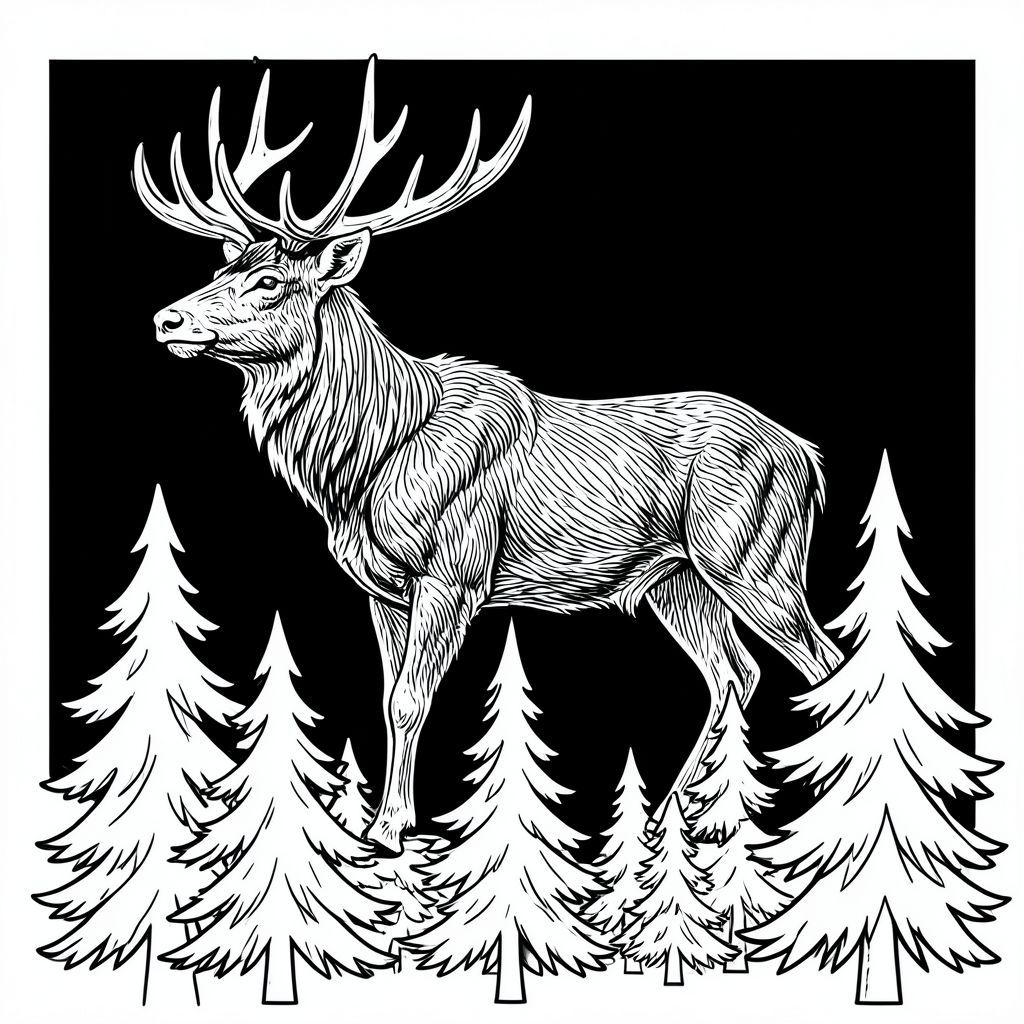 Được rồi, đây là mô tả trực quan chi tiết cho 'trang tô màu nghệ thuật đen trắng phức tạp, chi tiết cao' tập trung vào cảnh 'động vật', được thiết kế để gợi lên phong cách khắc gỗ và đáp ứng tất cả các yêu cầu cụ thể của bạn.  Tôi đã nhắm đến cảm giác chiều sâu và chi tiết xúc giác.

**Mô tả trực quan: " Forest Silhouette"**

Hình ảnh thể hiện một hình bóng khổng lồ, cách điệu của một con hươu trưởng thành, được thể hiện với cảm giác sâu sắc về chiều sâu và khối lượng.  Bố cục bị chi phối bởi một nền gần như than củi - một màu đen dày đặc, nhiều lớp.  Phông nền này không đồng nhất; nó thay đổi một cách tinh tế, tạo cảm giác về không gian và bầu không khí.

Hình dạng của hươu đực là tâm điểm, ngay lập tức thu hút sự chú ý. Nó không phải là một hình thức hoàn toàn mượt mà; thay vào đó, nó sở hữu một lớp vỏ cây thô ráp một cách tinh tế, giống như vỏ cây bị phong hóa.  Các đường nét được cố tình dày, gần như điêu khắc, tạo ra chất lượng xúc giác mạnh mẽ.  Các đường không chỉ đơn giản là xác định các cạnh; Chúng * chảy * và chồng lên nhau một cách tinh tế, bắt chước những đường cong tự nhiên của cơ thể con vật.  Hãy tưởng tượng các đường thẳng được xếp lớp, gần giống như một bản đồ địa hình của một nền rừng.

Bộ lông của hươu đực cực kỳ phức tạp.  Đó là một tấm thảm với nhiều sắc thái khác nhau của than, từ , gần như đen, đến nhạt hơn, rêu phong.  Các đường nét không chỉ đơn giản là dày; Chúng được chia thành vô số các đường nhỏ hơn, nhiều lớp - tạo ra hiệu ứng "khắc gỗ".  Những đường này thay đổi độ dày một cách tinh tế, cho thấy độ thô của lông.  Đặc biệt chú ý đến sự phân bố của các đường – một số được xác định rõ ràng, một số khác lỏng lẻo hơn và hữu cơ hơn, tạo cảm giác chuyển động và hình thức tự nhiên.  Đó là một lớp có chủ ý của những đường này, gần giống như một mô hình thu nhỏ, khép kín.

Bên dưới con hươu đực, một cụm thông cao chót vót, cách điệu thống trị nửa dưới của trang. Những cây thông này không chỉ đơn giản là ; chúng là một , gần như ngọc lục bảo-, với một sự tinh tế, lốm đốm - gợi ý những chiếc lá kim. Các đường nét cực kỳ chính xác, gần như đến mức đứt gãy một chút trên đường thẳng - làm tăng thêm độ gồ ghề.  Những cây thông được sắp xếp theo hoa văn xoắn ốc lỏng lẻo, tạo cảm giác về chiều cao cao chót vót. Các cành của chúng được mô tả với một đường cong hơi dài, tạo thêm ấn tượng về một loài động vật cổ xưa, vươn tới.

Các cụm nhỏ, không đều, gần như đen, hình thành giống địa y nằm rải rác ở phần dưới của sườn hươu. Chúng không đồng nhất; một số ngắn và sắc nét, một số khác dài hơn và uốn khúc hơn, tạo ra một bức tranh khảm kết cấu.  Địa y một cách tinh tế - một bề mặt mờ, hơi nhô lên - làm tăng thêm tính chân thực.

Một đường cong nhỏ, mỏng manh, gần như vô hình, có sự phát triển giống như rêu sẫm màu hơn, gần như đen, chạy dọc theo vai phải của hươu đực. Điều này tạo ra một yếu tố tinh tế, tự nhiên, gần như địa hình.

Toàn bộ cảnh được đặc trưng bởi độ phân giải cực cao, đảm bảo có thể nhìn thấy các chi tiết nhỏ, ngay cả ở khoảng cách xa.  Hiệu ứng tổng thể là một trong những chiều sâu bao la và cảm giác được đắm chìm trong một khu rừng cổ kính rộng lớn.  Các mẫu không chỉ đơn giản là * trên * bề mặt; chúng được *tích hợp* vào hình dạng của con vật, gần như thể chúng được khắc vào chính kết cấu của bản thể nó.

** Ràng buộc tiêu cực: ** Không có văn bản. Không có chữ cái. Không có lời. Không đổ bóng. Không có độ dốc.  Không có biến thể màu sắc tinh tế.  Không có mô hình rõ ràng nào ngoài công việc cốt lõi. Không cố gắng phối cảnh. Không có yếu tố trang trí.  Không làm mờ.  Không có cạnh mềm.  Không có sương mù trong khí quyển.  Không có mô tả khuôn mặt của con hươu.  Không có yếu tố nền ngoài nền.

---

Tôi tin rằng mô tả này cung cấp một bức tranh rất rõ ràng và chi tiết về kết quả trực quan dự kiến, giải quyết tỉ mỉ tất cả các yêu cầu của bạn.  Hãy cho tôi biết nếu bạn muốn tôi tinh chỉnh bất kỳ khía cạnh nào của nó thêm., trang tô màu đen trắng, phong cách lowbook, nghệ thuật đường nét, đơn sắc, không màu, không đổ bóng, không xám, không tô màu, nền trắng, chỉ phác thảo, phong cách vector, thiết kế phẳng, 2d