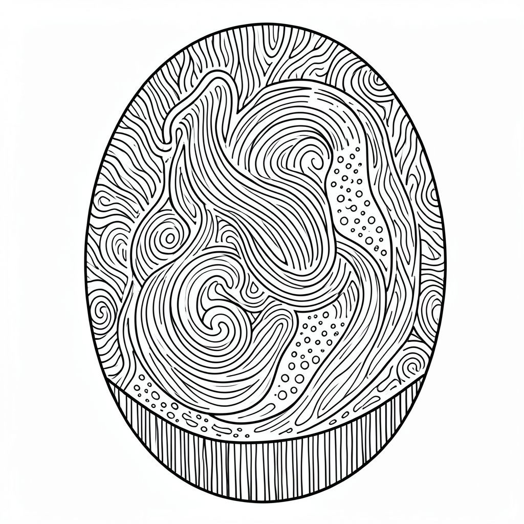 . Dưới đây là mô tả về trang Zentangle, tập trung vào các yếu tố cốt lõi và hướng đến cảm giác thư giãn sâu sắc, phức tạp.

---

Trang bị chi phối bởi một hình bầu dục đơn giản, hơi dài, khoảng 8x12 inch. Nền là một màu đen mượt như nhung, gần như hấp thụ .

Một mô hình nền tảng, hơi bất thường bắt đầu ở trung tâm dưới cùng - một loạt các đường thẳng đứng cách nhau gần nhau, hơi chồng lên nhau, có độ dày khác nhau. Đây là những đường 'neo', thiết lập cấu trúc tổng thể.  Chúng không hoàn toàn đồng nhất; Một sự thay đổi tinh tế, gần như hữu cơ, trong khoảng cách của chúng tạo ra cảm giác chuyển động.

Trong hình bầu dục, một khu vực trung tâm rộng lớn được chiếm bởi một mô hình xoáy dày đặc.  Đó là sự kết hợp của các đường ngắn, giật gân và những đường cong dài hơn, uyển chuyển. Hãy nghĩ về một hình bóng mèo cách điệu, trừu tượng, được gợi ý thay vì được vẽ rõ ràng.  Xoáy không được xác định cứng nhắc; Nó giống như một hơi thở không khí, liên tục thay đổi.  Nó được xếp lớp - một số đường dày hơn, một số khác mỏng hơn, tạo cảm giác có chiều sâu.

Liền kề với con mèo trung tâm, một loạt các chấm nhỏ, đóng gói chặt chẽ nằm rải rác.  Chúng không đồng nhất; Một số lớn hơn, một số nhỏ hơn và một số được tạo góc cạnh tinh tế để tạo hiệu ứng gợn sóng nhẹ. Chúng được đặt một cách chiến lược để dẫn mắt vào mô hình trung tâm.

Xa hơn nữa, một sọc mỏng, nằm ngang chạy ngang qua trang giấy, dài khoảng 3 inch. Đó là một gradient của, hơi mờ dần về phía cạnh trên, tạo ra một sự phá vỡ thị giác tinh tế.  Đó không phải là một đường thẳng chính xác, mà là một gợi ý về một con đường.

Các đường thẳng đứng tinh tế, chồng lên nhau, gần giống như các đường neo ban đầu, được đan xen khắp mô hình trung tâm, tạo ra một nền phức tạp, xúc giác. Họ không được kết nối; chúng đơn giản và tương tác, làm tăng thêm mật độ tổng thể.

Mật độ tổng thể cao, với sự lặp lại đáng chú ý của các mẫu xoáy và chấm. Có một cảm giác về một hiệu ứng thiền định, gần như thôi miên.  Trọng tâm là tạo ra một mô hình phức tạp, kích thích thị giác, không phải là một hình ảnh rõ ràng.  Nó mời gọi con mắt đi lang thang và tìm cách giải thích của riêng mình.

---

Tôi nhắm đến một hình ảnh gợi lên cả sự yên tĩnh và phức tạp tinh tế, ưu tiên cảm giác của một sáng tạo chánh niệm.  Hãy cho tôi biết nếu bạn muốn tôi giải thích chi tiết về bất kỳ khía cạnh cụ thể nào hoặc điều chỉnh mô tả., trang tô màu đen trắng, phong cách lowbook, nghệ thuật đường nét, đơn sắc, không màu, không đổ bóng, không xám, không tô màu, nền trắng, chỉ phác thảo, phong cách vector, thiết kế phẳng, 2d