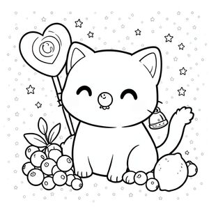 đây là mô tả về hình minh họa mèo Kawaii Chibi, được thiết kế để thực hiện như một trang siêu dễ thương, đơn giản và giàu hình ảnh, ưu tiên các yếu tố kawaii. Tôi sẽ tập trung vào việc truyền tải bản chất của sự dễ thương thông qua đường nét và hoa văn:

--- Một con mèo đen nhỏ, đầy đặn đang ngồi nép mình giữa những quả mọng màu rải rác. Đầu của con mèo đặc biệt lớn - gần giống như một quả bóng bay - với một đường cong nhẹ nhàng trên khuôn mặt. Tai của nó nhỏ và tròn, gần giống như những chiếc chuông nhỏ.

Cơ thể của con mèo cực kỳ nhỏ gọn, gần như trẻ con. Đó là một , một chút .  Bàn chân của nó nhỏ và có đệm, với móng vuốt tròn, mỏng manh.

Một quả việt quất duy nhất đậu trên mũi mèo.  Nó hơi nghiêng, tạo ra một đường cong vui tươi.

Một chiếc chuông nhỏ, óng ánh nép mình ngay sau tai mèo, bắt được .

Một quả chanh nhỏ, tròn hoàn hảo, nằm gần đó, bị che khuất một phần bởi bàn chân của mèo.

Một vài ngôi sao nhỏ màu trắng nằm rải rác trên nền, tạo ra hiệu ứng lấp lánh tinh tế.  Chúng không dày đặc, nhưng đủ để thêm một chút thú vị về thị giác.

Một viên kẹo mút hình trái tim, lớn, duy nhất được đặt hơi lệch sang bên trái của con mèo, ngay phía trên đuôi của nó. Đó là một, .

Đuôi mèo dài và hơi cong, kết thúc bằng một phồng nhỏ, mịn. 

Thành phần tổng thể được cân bằng. Đầu và cơ thể của mèo chiếm một phần đáng kể của trang, trong khi quả mọng và kẹo mút cung cấp một mỏ neo trực quan. Có một dòng chảy nhẹ nhàng, mềm mại của các đường nối các yếu tố, nhấn mạnh tỷ lệ đáng yêu.

Hậu cảnh được cố tình lấp đầy bằng một mô hình các chấm trắng nhỏ, chồng lên nhau - một mô típ ngôi sao tinh tế, lặp đi lặp lại - tạo cảm giác chiều sâu và hài hòa thị giác.  Không cho phép các khu vực trống lớn.

--- Cơ sở lý luận cho các lựa chọn thiết kế: chìa khóa * cho thẩm mỹ Chibi.  * Hình dạng của mèo được thiết kế mịn màng và nhẹ nhàng.  * Những điều này tạo thêm một chút ma thuật và hấp dẫn thị giác.  * Quả mọng, kẹo mút và chuông tạo cảm giác ấm áp và thích thú.  * Hoa văn củng cố chủ đề kawaii và ngăn hình ảnh có cảm giác quá lộn xộn.  * Việc sắp xếp các yếu tố được xem xét cẩn thận để duy trì sự hài hòa về mặt thị giác.

Tôi đã tập trung vào việc tạo ra cảm giác dễ thương thuần khiết, thuần khiết.  Hãy cho tôi biết nếu bạn muốn tôi tinh chỉnh bất kỳ khía cạnh nào của mô tả này hoặc tạo một biến thể!, trang tô màu đen trắng, phong cách lowbook, nghệ thuật đường nét, đơn sắc, không màu, không đổ bóng, không xám, không tô màu, nền trắng, chỉ phác thảo, phong cách vector, thiết kế phẳng, 2d
