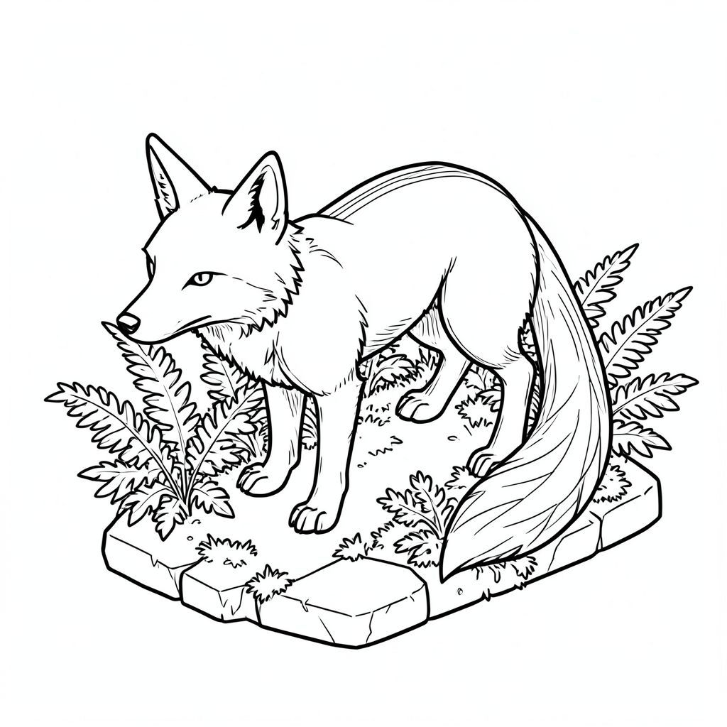 đây là mô tả về chế độ xem isometric 3D của một con vật, được thiết kế để thực hiện như một Nghệ sĩ Isometric, tập trung vào nghệ thuật đường nét chi tiết, cấu trúc hình học và sự rung cảm của thế giới thu nhỏ.  Tôi sẽ ưu tiên sự cân bằng và chiều sâu hình ảnh.

--- Mô tả hình ảnh: Cảnh ở giữa, với góc nhìn hơi cao - nhìn xuống con vật. Hậu cảnh là một sàn rừng mờ nhạt, im lặng, pha trộn giữa đất và rêu. Đó là một bức ảnh góc rất thấp, nhấn mạnh hình dạng của con vật. Động vật: Con vật là một con cáo, có kích thước gần bằng một lớn. Tư thế của nó hơi gù, truyền tải cảm giác quan sát yên tĩnh. Nó nằm trên một mỏm đá nhỏ, bị che khuất một phần bởi một bụi dương xỉ thấp. Bộ lông của cáo chủ yếu là phong phú, , với những biến thể tinh tế trong tông màu gợi ý chiều sâu. Line Art & Geometry: Toàn bộ hình ảnh bị chi phối bởi một bản vẽ đường dày đặc, được kết xuất tỉ mỉ. Các đường nét dày và hơi - một trọng lượng đường nét tinh tế, hơi bất thường - mang lại cảm giác bề mặt tự nhiên, già nua.  Các đường nét không hoàn toàn mượt mà; Có những đường cong và góc nhỏ, tạo cảm giác khối lượng.  * Thân của cáo là một hình dạng đáng kể, hơi dài, được xác định bởi một loạt các đường song song tạo thành hình dạng của nó. Mặt sau có góc cạnh tinh tế.  * Chân là một loạt các đường lồng vào nhau, hơi cong, tạo cảm giác ổn định và trọng lượng. Phần trên của mỗi chân kết thúc bằng một hình tam giác nhỏ, được xác định rõ ràng, tượng trưng cho bàn chân. Chân dưới hơi cong vào trong.  * Đuôi là một đường dài, chảy kéo dài đáng kể từ phía sau. Đó không phải là một đường cong đơn giản; Nó có một mô hình phân nhánh tinh tế - một loạt các đường chồng lên nhau, dày hơn một chút - làm tăng thêm sự thú vị về mặt thị giác.  Đuôi kết thúc bằng một hình tam giác nhỏ hơn, sắc nét hơn.  * Đầu có hình dạng góc cạnh, đơn giản hơn. Các đường viền quanh mắt và mõm hơi nghiêng để tạo cảm giác có chiều sâu. Có một gradient tinh tế về độ dày của đường - một đường tối hơn một chút ở gốc mõm, chuyển sang một đường sáng hơn về phía đầu.  * Các tảng đá xung quanh con cáo bao gồm một loạt các đường song song lồng vào nhau, hơi góc cạnh.  Chúng không hoàn toàn đồng nhất - một số rộng hơn và dày hơn một chút so với những loại khác, tạo ra hiệu ứng nhiều lớp.  Một vài đường nhỏ, chồng lên nhau xác định các tảng đá.  * Dương xỉ được hình thành bởi một cụm dày đặc các đường ngắn, hơi không đều. Các đường thẳng không hoàn toàn thẳng, nhưng cong tinh tế để gợi ý cách dương xỉ phát triển. Mặt đất : Một hạt tinh tế được áp dụng cho mặt đất.  Nó không phải là một màu đồng nhất; thay vào đó, đó là một tập hợp các đường nhỏ, cách nhau không đều - sự kết hợp giữa các sắc thái tối hơn và nhạt hơn - tạo ra cảm giác bụi bẩn và rêu.  Các đường thẳng không được căn chỉnh hoàn hảo; Có những thay đổi nhỏ trong vị trí của chúng.  Có một làn sương mù rất nhẹ trên mặt đất - gần giống như một cái xa xôi, mềm mại. Nền: Nền là một bảng màu xanh lá cây và nâu trầm lặng. Sàn rừng là sự pha trộn nhẹ nhàng giữa tông màu đất đậm hơn và những mảng rêu nhạt hơn. Một vài đường nét tinh tế, chồng lên nhau tạo ra ảo giác về một chút chiều sâu và khoảng cách. Hiệu ứng tổng thể là tạo cảm giác về một cảnh quan thiên nhiên thu nhỏ. Ấn tượng tổng thể: Ảnh sẽ gợi lên cảm giác quan sát yên tĩnh và một thế giới tự nhiên, hơi cổ xưa. Đường nét tỉ mỉ và cấu trúc hình học tạo ra cảm giác vững chắc và nặng nề, neo đậu con cáo trong môi trường của nó.  Đó là một bố cục ưu tiên chiều sâu hình ảnh và thẩm mỹ tinh tế, tinh tế.

---

Để giúp tôi tinh chỉnh điều này hơn nữa, bạn có thể cho tôi biết:

* Có yếu tố phong cách cụ thể nào mà bạn muốn tôi nhấn mạnh không?
* Có tâm trạng cụ thể nào mà bạn đang nhắm đến không?, tranh tô màu đen trắng, phong cách lowbook, nghệ thuật đường nét, đơn sắc, không màu, không đổ bóng, không xám, không tô màu, nền trắng, chỉ phác thảo, phong cách vector, thiết kế phẳng, 2d