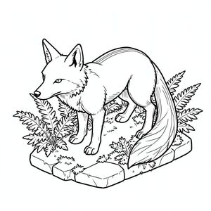 đây là mô tả về chế độ xem isometric 3D của một con vật, được thiết kế để thực hiện như một Nghệ sĩ Isometric, tập trung vào nghệ thuật đường nét chi tiết, cấu trúc hình học và sự rung cảm của thế giới thu nhỏ.  Tôi sẽ ưu tiên sự cân bằng và chiều sâu hình ảnh.

--- Mô tả hình ảnh: Cảnh ở giữa, với góc nhìn hơi cao - nhìn xuống con vật. Hậu cảnh là một sàn rừng mờ nhạt, im lặng, pha trộn giữa đất và rêu. Đó là một bức ảnh góc rất thấp, nhấn mạnh hình dạng của con vật. Động vật: Con vật là một con cáo, có kích thước gần bằng một lớn. Tư thế của nó hơi gù, truyền tải cảm giác quan sát yên tĩnh. Nó nằm trên một mỏm đá nhỏ, bị che khuất một phần bởi một bụi dương xỉ thấp. Bộ lông của cáo chủ yếu là phong phú, , với những biến thể tinh tế trong tông màu gợi ý chiều sâu. Line Art & Geometry: Toàn bộ hình ảnh bị chi phối bởi một bản vẽ đường dày đặc, được kết xuất tỉ mỉ. Các đường nét dày và hơi - một trọng lượng đường nét tinh tế, hơi bất thường - mang lại cảm giác bề mặt tự nhiên, già nua.  Các đường nét không hoàn toàn mượt mà; Có những đường cong và góc nhỏ, tạo cảm giác khối lượng.  * Thân của cáo là một hình dạng đáng kể, hơi dài, được xác định bởi một loạt các đường song song tạo thành hình dạng của nó. Mặt sau có góc cạnh tinh tế.  * Chân là một loạt các đường lồng vào nhau, hơi cong, tạo cảm giác ổn định và trọng lượng. Phần trên của mỗi chân kết thúc bằng một hình tam giác nhỏ, được xác định rõ ràng, tượng trưng cho bàn chân. Chân dưới hơi cong vào trong.  * Đuôi là một đường dài, chảy kéo dài đáng kể từ phía sau. Đó không phải là một đường cong đơn giản; Nó có một mô hình phân nhánh tinh tế - một loạt các đường chồng lên nhau, dày hơn một chút - làm tăng thêm sự thú vị về mặt thị giác.  Đuôi kết thúc bằng một hình tam giác nhỏ hơn, sắc nét hơn.  * Đầu có hình dạng góc cạnh, đơn giản hơn. Các đường viền quanh mắt và mõm hơi nghiêng để tạo cảm giác có chiều sâu. Có một gradient tinh tế về độ dày của đường - một đường tối hơn một chút ở gốc mõm, chuyển sang một đường sáng hơn về phía đầu.  * Các tảng đá xung quanh con cáo bao gồm một loạt các đường song song lồng vào nhau, hơi góc cạnh.  Chúng không hoàn toàn đồng nhất - một số rộng hơn và dày hơn một chút so với những loại khác, tạo ra hiệu ứng nhiều lớp.  Một vài đường nhỏ, chồng lên nhau xác định các tảng đá.  * Dương xỉ được hình thành bởi một cụm dày đặc các đường ngắn, hơi không đều. Các đường thẳng không hoàn toàn thẳng, nhưng cong tinh tế để gợi ý cách dương xỉ phát triển. Mặt đất : Một hạt tinh tế được áp dụng cho mặt đất.  Nó không phải là một màu đồng nhất; thay vào đó, đó là một tập hợp các đường nhỏ, cách nhau không đều - sự kết hợp giữa các sắc thái tối hơn và nhạt hơn - tạo ra cảm giác bụi bẩn và rêu.  Các đường thẳng không được căn chỉnh hoàn hảo; Có những thay đổi nhỏ trong vị trí của chúng.  Có một làn sương mù rất nhẹ trên mặt đất - gần giống như một cái xa xôi, mềm mại. Nền: Nền là một bảng màu xanh lá cây và nâu trầm lặng. Sàn rừng là sự pha trộn nhẹ nhàng giữa tông màu đất đậm hơn và những mảng rêu nhạt hơn. Một vài đường nét tinh tế, chồng lên nhau tạo ra ảo giác về một chút chiều sâu và khoảng cách. Hiệu ứng tổng thể là tạo cảm giác về một cảnh quan thiên nhiên thu nhỏ. Ấn tượng tổng thể: Ảnh sẽ gợi lên cảm giác quan sát yên tĩnh và một thế giới tự nhiên, hơi cổ xưa. Đường nét tỉ mỉ và cấu trúc hình học tạo ra cảm giác vững chắc và nặng nề, neo đậu con cáo trong môi trường của nó.  Đó là một bố cục ưu tiên chiều sâu hình ảnh và thẩm mỹ tinh tế, tinh tế.

---

Để giúp tôi tinh chỉnh điều này hơn nữa, bạn có thể cho tôi biết:

* Có yếu tố phong cách cụ thể nào mà bạn muốn tôi nhấn mạnh không?
* Có tâm trạng cụ thể nào mà bạn đang nhắm đến không?, tranh tô màu đen trắng, phong cách lowbook, nghệ thuật đường nét, đơn sắc, không màu, không đổ bóng, không xám, không tô màu, nền trắng, chỉ phác thảo, phong cách vector, thiết kế phẳng, 2d