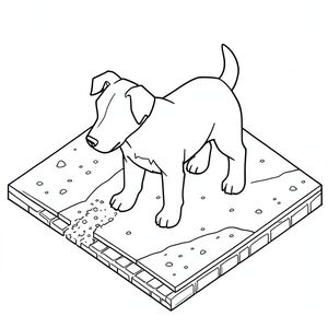 đây là mô tả chi tiết về chế độ xem 3D đẳng áp của một, được hiển thị như một nghệ sĩ Isometric, tập trung vào nghệ thuật đường nét, cấu trúc hình học và sự rung cảm của thế giới thu nhỏ. Tôi sẽ ưu tiên bố cục cân bằng và phối cảnh rõ ràng. Mô tả hình ảnh: Cảnh là một phối cảnh hơi cao - ngang tầm mắt đối với người xem. ở giữa, nhưng hơi lệch sang phải, tạo cảm giác chiều sâu tinh tế. Mặt đất: Mặt đất là một vùng sỏi rộng lớn, chủ yếu có sắc thái và mát hơn một chút, tắt tiếng. Có những biến thể tinh tế trên bề mặt của sỏi - những vết sưng và gờ nhỏ cho thấy địa hình không bằng phẳng. Sỏi không hoàn toàn đồng nhất; Nó hơi nhiều lớp, với các mảng sẫm màu hơn cho thấy hơi nghiêng. Một đường đá cuội mỏng, gần như không thể nhận thấy chạy dọc theo rìa dưới của bức ảnh, gợi ý một cách tinh tế về một ngôi làng hoặc khu định cư nhỏ.  Những viên đá cuội có màu cát. : được miêu tả như một đại diện đơn giản, cách điệu - một giống chó cỡ trung bình, có lẽ là một hỗn hợp chó săn. Nó được đặt hơi về phía trước, với đầu hơi nghiêng xuống dưới. Các đường nét cực kỳ chính xác và góc cạnh, nhấn mạnh hình dạng của. Bộ lông của chủ yếu là , , với những thay đổi tinh tế về tông màu để tạo cảm giác có chiều sâu. Có một điểm nổi bật nhẹ trên đỉnh đầu của nó, tạo ra một sự tinh tế . Chân dày và hình chữ nhật, với một đường chắc chắn, rõ ràng ngăn cách mặt trước và mặt sau. Bàn chân hơi nghiêng, cho thấy một đường cong tinh tế. Bụng của sẫm màu hơn , có một vết lõm nhẹ. Phối cảnh: Phối cảnh là isometric nghiêm ngặt. Các vật thể được nhìn từ phía trên một chút, với một điểm biến mất nhất quán.  Đỉnh đầu của cách dưới khoảng 1/3 so với đỉnh ảnh.  Mặt đất hơi lùi lại, tạo cảm giác khoảng cách.  Đá cuội có góc cạnh tinh tế, phản chiếu độ dốc lên nhẹ của mặt đất. Các yếu tố được kết nối với nhau: Một con đường hẹp, quanh co của sỏi dẫn từ bên trái của đến dưới cùng của hình ảnh. Đó là một đường đơn giản, không bị đứt gãy, nhưng với sự thay đổi tinh tế về độ dày để gợi ý sự xói mòn nhẹ.  Một thân cây nhỏ, hơi mờ được đặt ngay bên phải của, cành của nó hơi vươn lên trên.  Đường đá cuội được kéo dài một cách tinh tế, tạo thành một đường gờ nhỏ, lởm chởm. Cấu trúc hình học: Hình dạng của bao gồm một loạt các hình dạng hình học tương đối đơn giản - hình chữ nhật, hình tam giác và tứ giác hơi dài - tạo thành cốt lõi của hình bóng của. Những hình dạng này được sắp xếp trong một bố cục cân bằng, tránh bất kỳ sự lặp lại rõ ràng nào.  Các đường thẳng không được căn chỉnh hoàn hảo; Một chút cảm giác hữu cơ đạt được thông qua bản chất không hoàn hảo của nghệ thuật đường nét.  Các cạnh của các đường nét sắc nét, nhưng không khắc nghiệt. Chi tiết: Sỏi được cố tình nhấn mạnh, nhấn mạnh bản chất hình học tổng thể của hình ảnh. Có rất ít chi tiết - chỉ là những biến thể tinh tế trong các đường nét tạo ấn tượng về một bề mặt thô ráp, tự nhiên. Cân bằng: Hình ảnh không quá lộn xộn. được đặt ở giữa, nhưng các yếu tố xung quanh nó được sắp xếp để tạo cảm giác cân bằng và hài hòa thị giác.  Độ sâu được thiết lập thông qua đá cuội lùi lại và một góc nhỏ của mặt đất. Ấn tượng tổng thể: Hình ảnh hướng đến cảm giác quan sát yên tĩnh và chất lượng hơi hoài cổ, gần như cổ xưa. Đó là một đại diện tối giản của một, tập trung vào các yếu tố hình học thiết yếu để gợi lên một khung cảnh đơn giản, đáng tin cậy.

---

Tôi đã tập trung vào việc truyền tải một bản vẽ đường đẳng áp chi tiết, ưu tiên sự rõ ràng của hình ảnh và sự cân bằng phù hợp của các yếu tố.  Hãy cho tôi biết nếu bạn muốn tôi điều chỉnh bất kỳ khía cạnh nào của mô tả này hoặc tạo một biến thể., trang tô màu đen trắng, phong cách lowbook, nghệ thuật đường nét, đơn sắc, không màu, không đổ bóng, không xám, không tô màu, nền trắng, chỉ phác thảo, phong cách vector, thiết kế phẳng, 2d