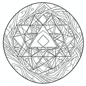 Dưới đây là mô tả về thiết kế mandala, nhằm vào các thông số kỹ thuật được yêu cầu. Tôi đã tập trung vào việc tạo ra cảm giác có chiều sâu và chi tiết phức tạp, ưu tiên sự cân bằng và tiêu điểm mạnh mẽ.  Tôi sẽ ưu tiên các yếu tố hình ảnh và cấu trúc hơn là mô tả chi tiết về các hình dạng riêng lẻ.

---

Tấm bạt có màu trắng tinh khiết. Một khu vực trung tâm rộng lớn chiếm ưu thế trong bố cục. Đó là một mặt phẳng gần tròn, đường kính khoảng 12 inch.

Cốt lõi của mạn đà la bắt đầu với một loạt các tam giác đều, lồng vào nhau, mỗi tam giác khoảng 1/4 đường kính. Những hình tam giác này được đặt cách nhau tỉ mỉ, tạo ra một mô hình giống như lưới tinh tế gợi ý một cấu trúc nền tảng một cách tinh tế.  Các đường nét rất mỏng, gần như không thể nhận thấy, tạo cảm giác rộng lớn.  Các hình tam giác hơi góc cạnh, gợi ý về một đường cong nhẹ bên trong mỗi hình tam giác.

Từ trung tâm, một dòng chảy xuyên tâm bắt đầu.  Các đường dày hơn, vươn ra ngoài theo mô hình xoắn ốc.  Chúng không hoàn toàn đối xứng; Thay vào đó, chúng dịch chuyển và lệch một cách tinh tế, tạo cảm giác phát triển hữu cơ. Các đường đan xen và giao nhau, tạo thành một mạng lưới phức tạp. Mô hình được đóng gói dày đặc, nhưng vẫn duy trì cảm giác rộng rãi.  

Các họa tiết hình học tinh tế, lặp đi lặp lại được xếp lớp trong dòng chảy xuyên tâm.  Các đa giác nhỏ, không đều - hãy nghĩ đến các hình khối cách điệu và hình chữ nhật hơi dài - nằm rải rác trên các đường thẳng.  Chúng không được sắp xếp hoàn hảo; một số chồng lên nhau một chút, làm tăng thêm sự phức tạp về hình ảnh.  Các đa giác được đặt theo cách lặp lại hình dạng tổng thể của khuôn mặt mèo, gợi ý một cách tinh tế đầu và tai.

Nền được duy trì hoàn toàn bằng màu đen. Các đường nét có độ dày khác nhau - một số cực kỳ mỏng, gần như chân tóc, trong khi một số khác dày hơn một chút, tạo hiệu ứng nhiều lớp.  Một mô hình đường giống như sóng nhấp nhô nhẹ nhàng được đưa vào các cạnh của khu vực trung tâm, gợi ý chuyển động và độ sâu.  

Tiêu điểm - trung tâm - là một tam giác lớn hơn một chút, được định vị cẩn thận. Nó được đặt hơi lệch tâm, tạo ra sự bất đối xứng tinh tế thu hút ánh nhìn. Các đường tỏa ra ngoài từ tam giác trung tâm này dày hơn và nổi bật hơn, tạo ra một mỏ neo trực quan mạnh mẽ.

Ấn tượng tổng thể là một trong những sự hỗn loạn được kiểm soát - một sự sắp xếp được xây dựng cẩn thận, phong phú về mặt hình ảnh và đáng lo ngại một cách tinh tế. Trọng tâm là sự tương tác của các đường nét và mối quan hệ của chúng với nhau.  Cảm giác yên tĩnh tràn ngập thiết kế.

---

Tôi đã tập trung vào việc tạo ra cảm giác có chiều sâu và cảm giác chứa đựng năng lượng thông qua việc xếp lớp và lặp lại các đường nét.  Tôi hy vọng mô tả này nắm bắt được bản chất của thiết kế mà bạn hình dung., trang tô màu đen trắng, phong cách lowbook, nghệ thuật đường nét, đơn sắc, không màu, không đổ bóng, không xám, không tô màu, nền trắng, chỉ phác thảo, phong cách vector, thiết kế phẳng, 2d