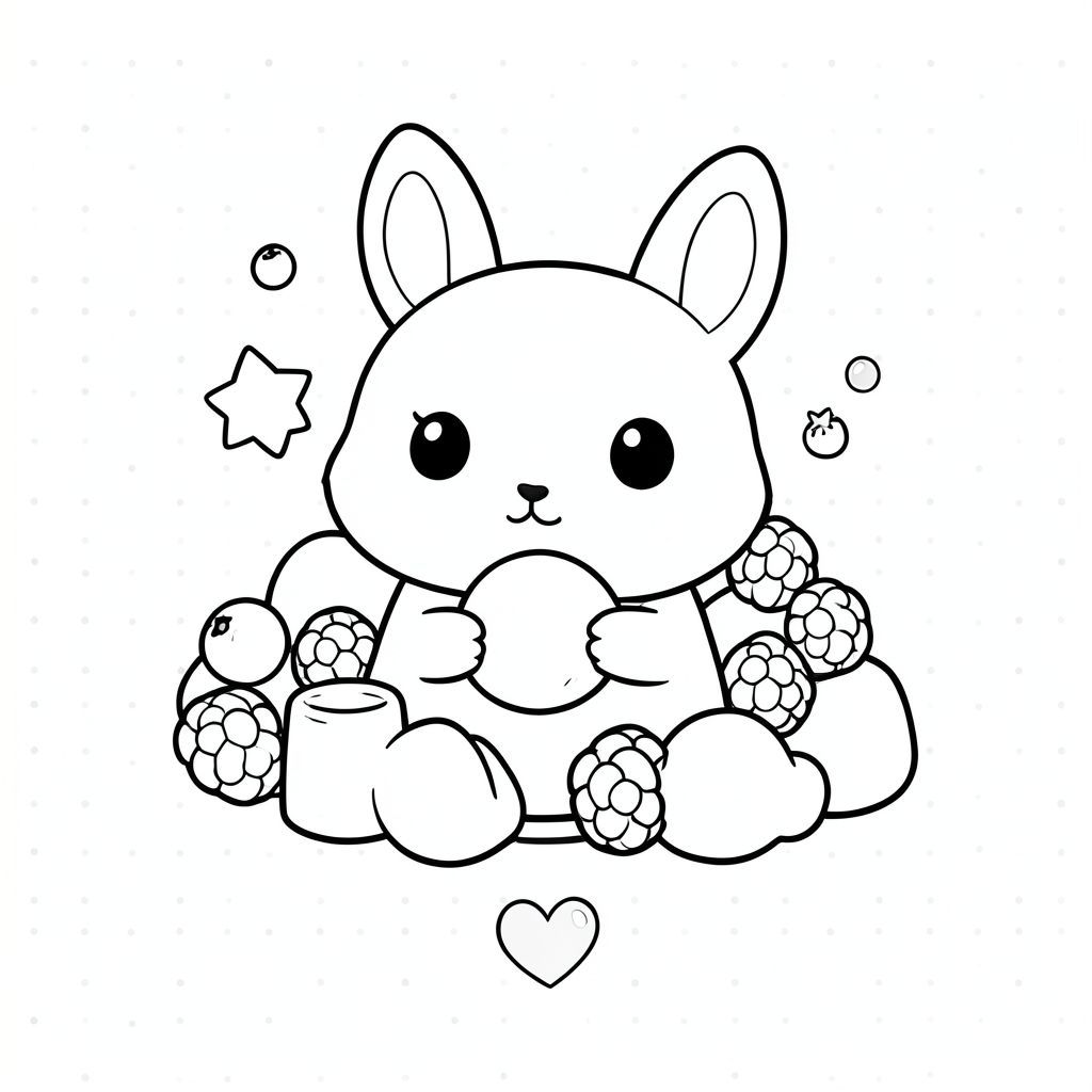 Chúng ta bắt đầu! Hãy tạo ra hình minh họa đen trắng đáng yêu, dễ thương này. Đây là những gì tôi hình dung: Một con thỏ nhỏ, đầy đặn ngồi nép mình giữa một đống kẹo dẻo mịn màu. Đó là một phong cách Chibi hoàn hảo, cực kỳ nhỏ và đáng yêu. Đầu của nó là một vòng tròn tròn hoàn hảo, với đôi mắt to, dịu dàng – một, ngây thơ .  Một chiếc mũi nhỏ, hơi cong nhô ra từ dưới cằm.

Cơ thể thỏ có hình chữ nhật mềm, tròn, có màu.  Nó đang cầm một viên kẹo dẻo lấp lánh duy nhất trong bàn chân, bàn chân nhỏ của nó được tạo hình hoàn hảo và hơi cong lại.  Kẹo dẻo là một, bông xốp.

Xung quanh con thỏ, rải rác như những ngôi sao nhỏ, là một vài quả việt quất và quả mâm xôi thu nhỏ. Chúng được sắp xếp theo một mô hình nhẹ nhàng, chồng lên nhau.  Một ngôi sao duy nhất, được hình thành hoàn hảo, nép mình gần tai trái của thỏ.

Bên dưới con thỏ, có một hình trái tim nhỏ, mỏng manh - một hình trái tim nhỏ, mờ nhạt.  Một bong bóng nhỏ, óng ánh duy nhất trôi nổi ngay phía trên trái tim.

Nền là một bức tranh trắng mềm mại, với một mô hình tinh tế, lặp đi lặp lại của các đường chấm nhỏ - hãy nghĩ đến một lưới chấm trắng rất , gần như vô hình.  Đó không phải là một mô hình bận rộn, chỉ đủ để gợi lên một không gian nhẹ nhàng, mơ mộng. 

Ấn tượng tổng thể là một trong những sự dễ thương thuần khiết, thuần khiết.  Con thỏ được đặt ở giữa, và sự sắp xếp của kẹo dẻo và các phụ kiện được cân bằng cẩn thận.  Nó giống như một khoảnh khắc nhỏ bé, hoàn hảo của niềm vui.   Tôi đã tập trung vào việc tạo cảm giác mềm mại và chuyển động nhẹ nhàng.  Tỷ lệ là chìa khóa - mọi thứ được thu nhỏ xuống kích thước nhỏ nhất có thể, tạo cảm giác quyến rũ vô cùng.  Hậu cảnh là một yếu tố nhẹ nhàng, hỗ trợ không làm mất tập trung vào trọng tâm - chú thỏ đáng yêu.

---

Hãy cho tôi biết nếu bạn muốn tôi tinh chỉnh điều này thêm!, tranh tô màu đen trắng, phong cách lowbook, nghệ thuật đường nét, đơn sắc, không màu, không đổ bóng, không xám, không tô màu, nền trắng, chỉ phác thảo, phong cách vector, thiết kế phẳng, 2d