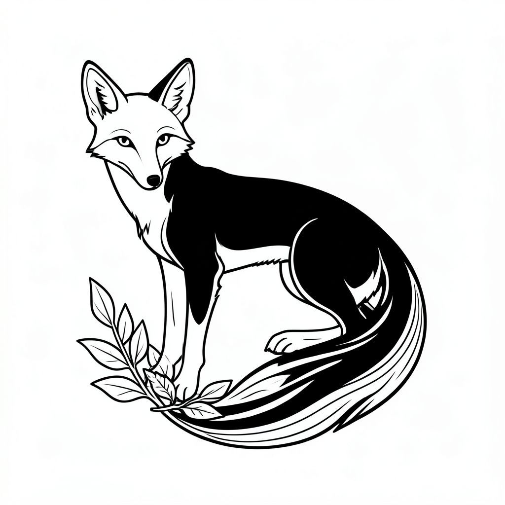 đây là mô tả về một hình minh họa theo phong cách Art Nouveau, cố gắng thể hiện tính thẩm mỹ được yêu cầu, tập trung vào các yếu tố bạn đã phác thảo. Hãy tưởng tượng một con vật duy nhất, cách điệu - có lẽ là một con cáo - được thể hiện trong một bản vẽ đường thẳng liên tục, ngoạn mục.  ---  Con cáo được đặt hơi về phía trước, đầu nghiêng về phía người xem, một đường cong tinh tế của cột sống gợi ý chuyển động. Hình dạng của nó thuôn dài, gần như duyên dáng đến mức không tưởng, đạt được thông qua một loạt các đường xoáy tinh tế. Cơ thể có màu đen gần như nhung, với sự chuyển đổi dần dần sang nhẹ hơn, dọc theo hai bên sườn.  Các đường nét không chỉ đơn giản là các đường viền; chúng xung quanh chúng, tạo ra cảm giác chiều sâu và trôi chảy. Các đường dày nhất ở gốc đuôi cáo và mỏng dần về phía đầu, một dòng chảy nhẹ nhàng, nhấp nhô. Những đường uốn lượn này tạo cảm giác phát triển tự nhiên, hữu cơ.  Nền là một mặt phẳng màu trắng đơn giản, không bị phá vỡ, cung cấp một bức tranh rõ ràng nhưng hỗ trợ. Một khung hoa duy nhất, cách điệu - một cụm lá, được hiển thị theo phong cách xoáy, cong tương tự - được đặt một cách tinh tế trên phần dưới của cơ thể cáo, gần giống như một cái ôm bảo vệ. Nó không phải là một đại diện theo nghĩa đen; thay vào đó, đó là một gợi ý về những tán lá mỏng manh, phản ánh cảm giác hữu cơ tổng thể.  Bố cục cân bằng, với con cáo chiếm vị trí trung tâm nhưng không có cảm giác chật chội. Các đường nét được sắp xếp cách nhau một cách có chủ ý, tạo cảm giác rộng rãi. Có một sự nhấn mạnh tinh tế vào sự tương tác của và - một gợi ý về ánh sáng dịu nhẹ, khuếch tán - thông qua độ dày đường khác nhau và sự sắp xếp tổng thể. Ấn tượng tổng thể là một trong những sự sang trọng yên tĩnh, tinh tế.  ---  Tôi đã ưu tiên tạo ra một trải nghiệm thị giác gợi lên cảm giác về vẻ đẹp và chuyển động vượt thời gian, phản ánh các nguyên tắc cốt lõi của Art Nouveau. Tôi đã tập trung vào hình ảnh, hơn là một đại diện chi tiết., trang tô màu đen trắng, phong cách lowbook, nghệ thuật đường nét, đơn sắc, không màu, không đổ bóng, không xám, không tô màu, nền trắng, chỉ phác thảo, phong cách vector, thiết kế phẳng, 2d