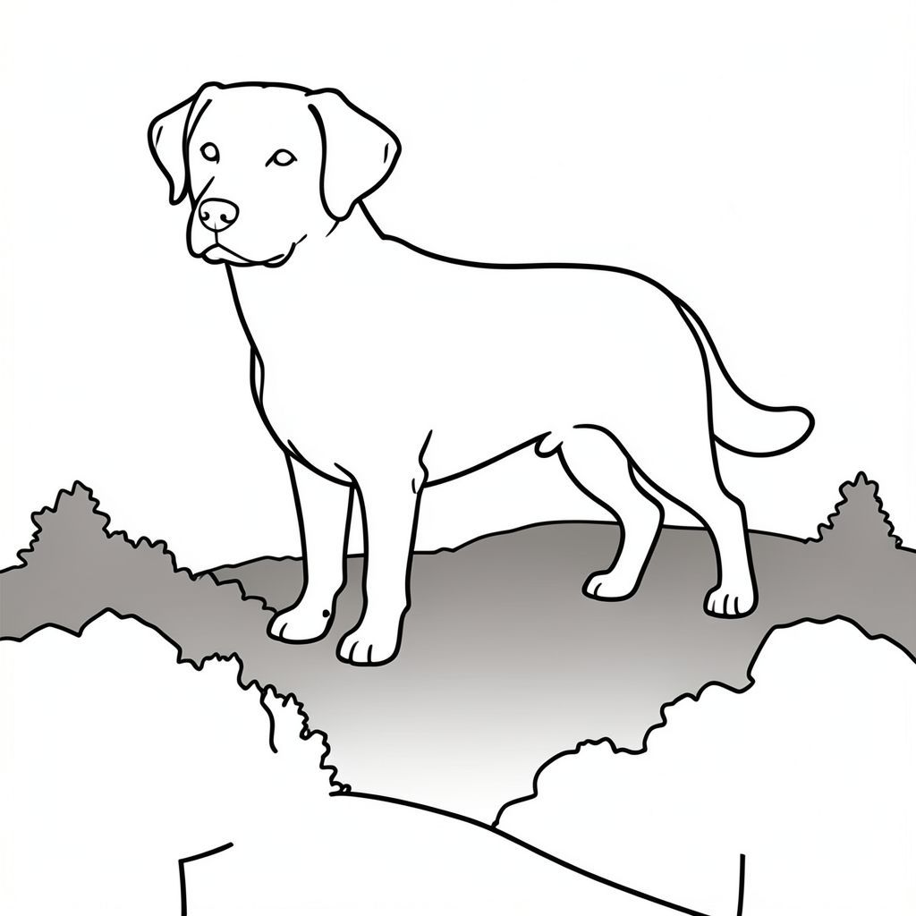 Dưới đây là mô tả về một bức tranh tô màu phong cảnh, được thiết kế để thực hiện theo phong cách bóng, tập trung vào và một cảnh thiên nhiên đơn giản. Tôi đã hướng đến sự cân bằng giữa chi tiết và sự đơn giản, ưu tiên tác động trực quan của các đường nét.  --- Mô tả hình ảnh: Hình ảnh bị chi phối bởi một hình bóng lớn của một. được đặt ở vị trí hơi góc, đầu quay về phía người xem. Đó là một cỡ trung bình - có thể là Labrador hoặc German Shepherd - với tư thế hơi thấp, truyền tải cảm giác mạnh mẽ yên tĩnh. Đường viền là một màu đen đặc, tạo ra một tiêu điểm mạnh mẽ, ngay lập tức.  Bên dưới, một khung cảnh rừng mờ nhẹ nhàng chiếm phần dưới của trang. Nó không phải là một khu rừng chi tiết; thay vào đó, đó là một tập hợp các hình dạng màu trắng hình chữ nhật đơn giản - có thể là một vài cây có cành tối thiểu, hoặc một cụm đá. Những hình dạng này được sắp xếp theo một mô hình uốn lượn, nhẹ nhàng, tạo cảm giác chiều sâu. Không gian trắng có chủ tình thưa thớt, gần giống như một cái rửa.  Nền là một gradient của, tắt tiếng, sâu hơn một cách tinh tế về phía cuối trang. Nó không phải là một màu đồng nhất; đó là một sự rửa sạch, tạo ra một hiệu ứng khí quyển nhẹ. Cạnh trên của trang là một đường rất mờ, hơi tối hơn, tạo ra một đường viền tinh tế.  Toàn bộ hình ảnh được cân bằng cẩn thận. Hình bóng của chú chó là yếu tố chủ đạo, thu hút ánh nhìn của người xem. Khung cảnh rừng được định vị tinh tế, mang đến sự đối lập nhẹ nhàng mà không làm chó choáng ngợp. Khoảng trắng được phân bổ có chủ đích, đảm bảo hình ảnh không có cảm giác quá trống rỗng. Các đường nét sắc nét và sạch sẽ, tạo cảm giác chắc chắn và vĩnh cửu.  --- Những cân nhắc chính để thực hiện: * Các đường nét phải dày và nhất quán, tạo cảm giác mạnh mẽ về cấu trúc. * Các khoảng trắng trong cảnh rừng cần được xem xét cẩn thận - chúng cần đủ lớn để tạo ra cảm giác trực quan về chiều sâu, nhưng không quá lớn đến mức chúng trở nên mất tập trung. * Hình bóng của là yếu tố chính. Cảnh rừng hoạt động như một lớp hỗ trợ, tinh tế.   Tôi đã tập trung vào việc truyền tải cảm giác yên tĩnh, vẻ đẹp đơn giản thông qua các đường đen và trắng. Tôi hy vọng mô tả này mang lại cảm giác mạnh mẽ về các đặc điểm hình ảnh của hình ảnh.  ---  Bạn có muốn tôi tinh chỉnh bất kỳ khía cạnh nào của mô tả này - có thể thêm chi tiết vào cảnh rừng hoặc điều chỉnh tư thế của?, tranh tô màu đen trắng, phong cách lowbook, nghệ thuật đường nét, đơn sắc, không màu, không đổ bóng, không xám, không tô màu, nền trắng, chỉ phác thảo, phong cách vector, thiết kế phẳng, 2d